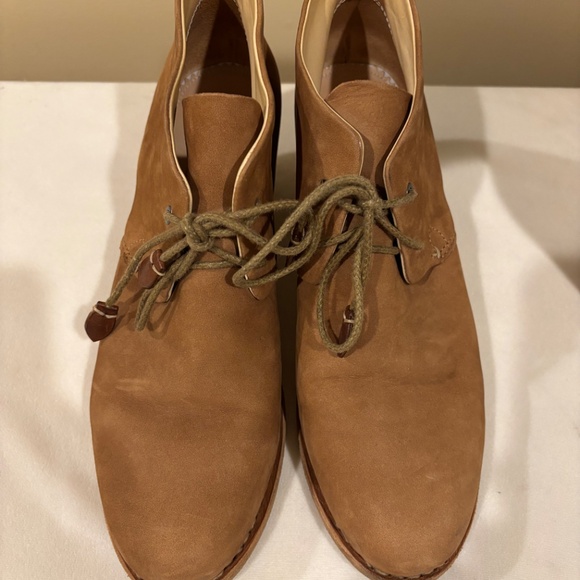 Rag & Bone leather booties, 2" heel, whiskey tan, lace up, sz 39.5 / 8.5 usa - Picture 2 of 15